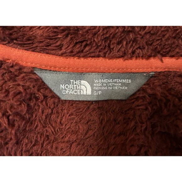 The North Face Womens Jacket Furry Fleece Burgundy Full Zip Hike Camp Outdoor S - Picture 7 of 8